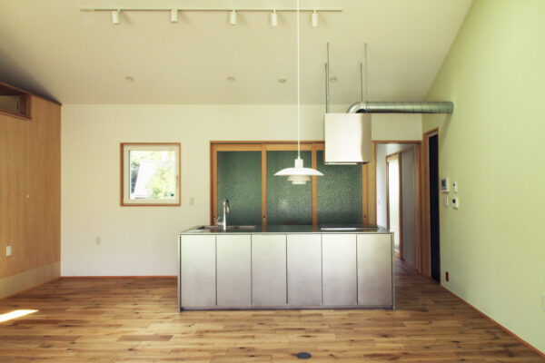 特注 シナ 収納戸 / 片開き戸 /スプルースガラス戸